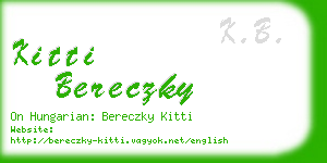 kitti bereczky business card